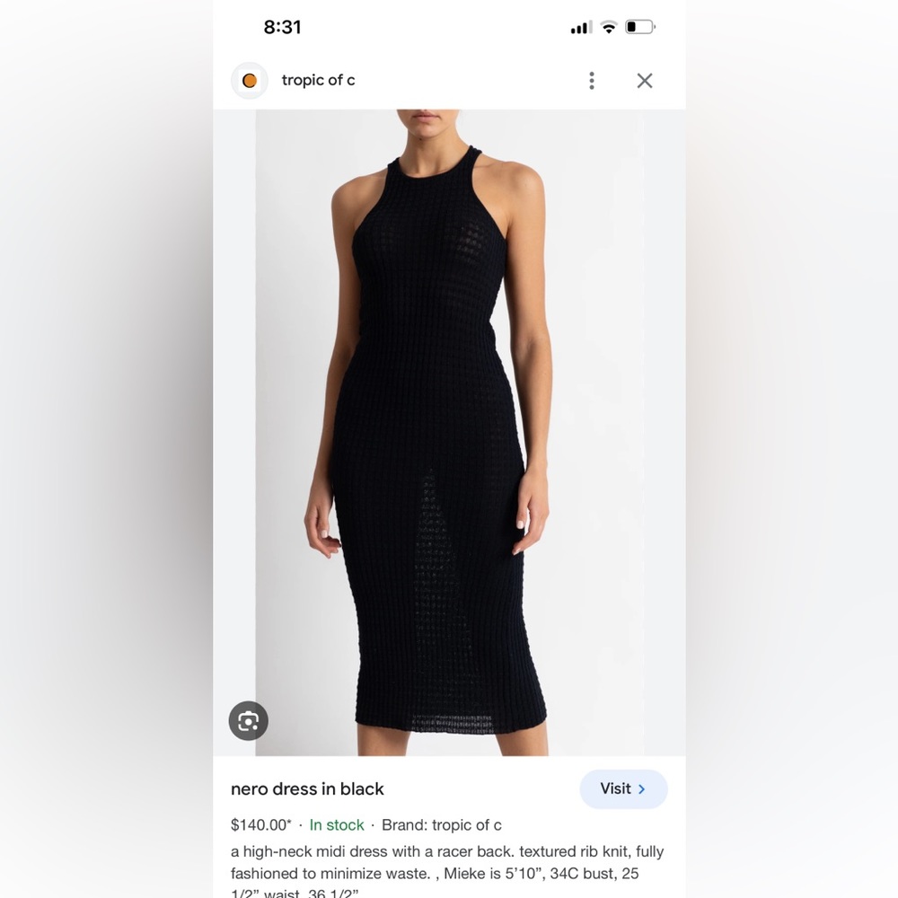 Tropic of C Nero Dress